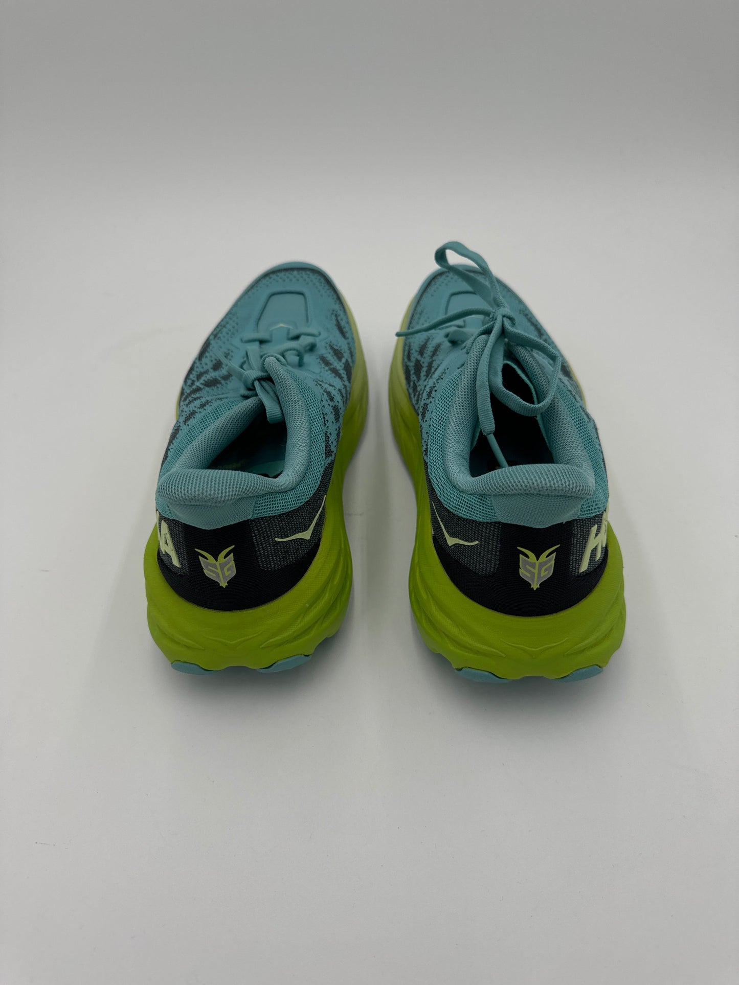 Shoes Athletic By Hoka In Blue & Green, Size: 10