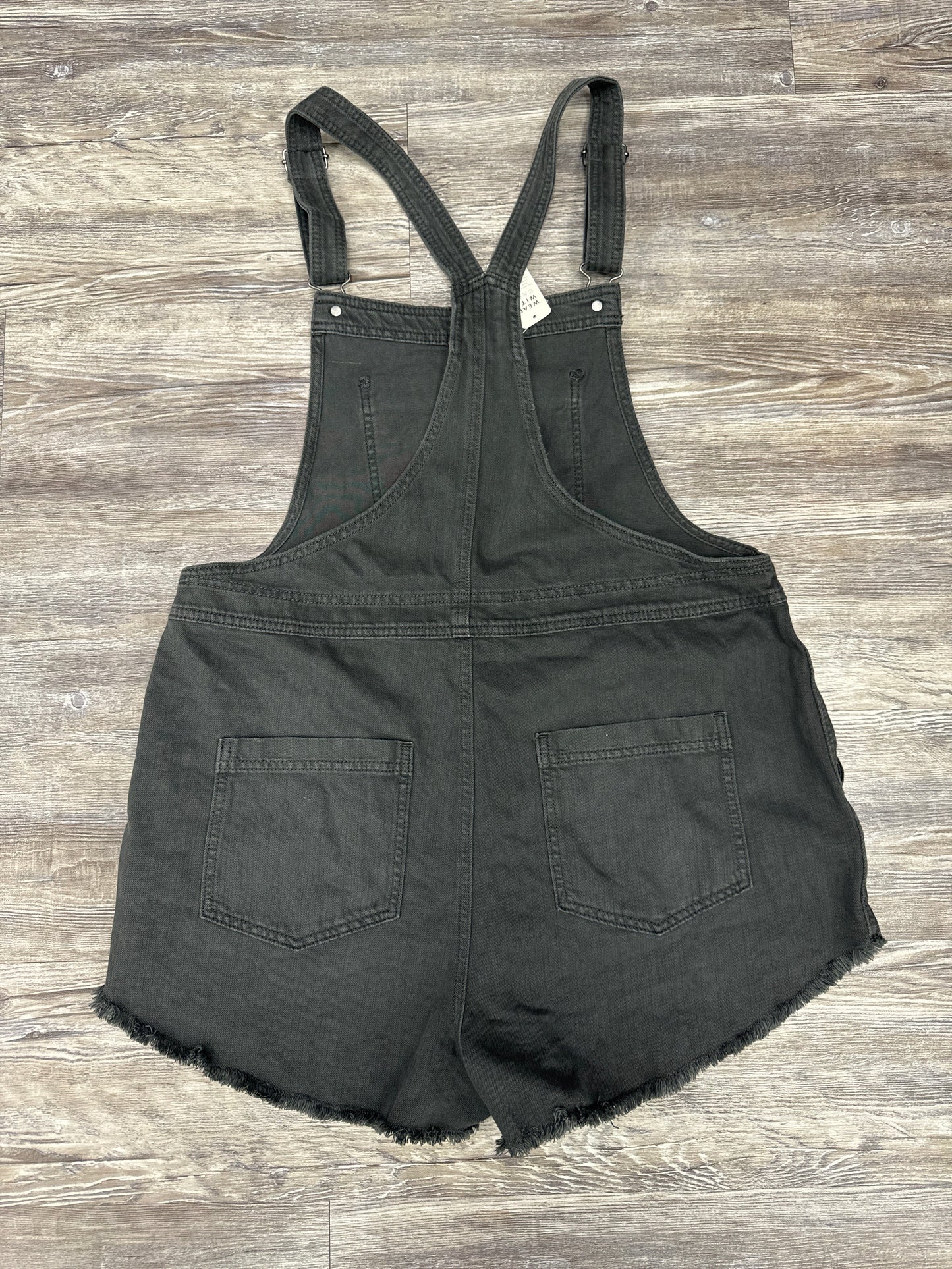 Shortalls By Aerie In Black Denim, Size: L