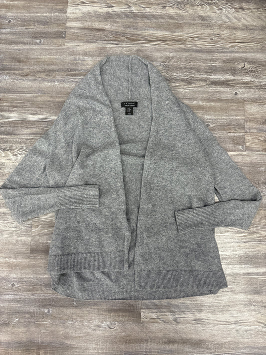 Sweater Cardigan By Tahari By Arthur Levine In Grey, Size: Xl