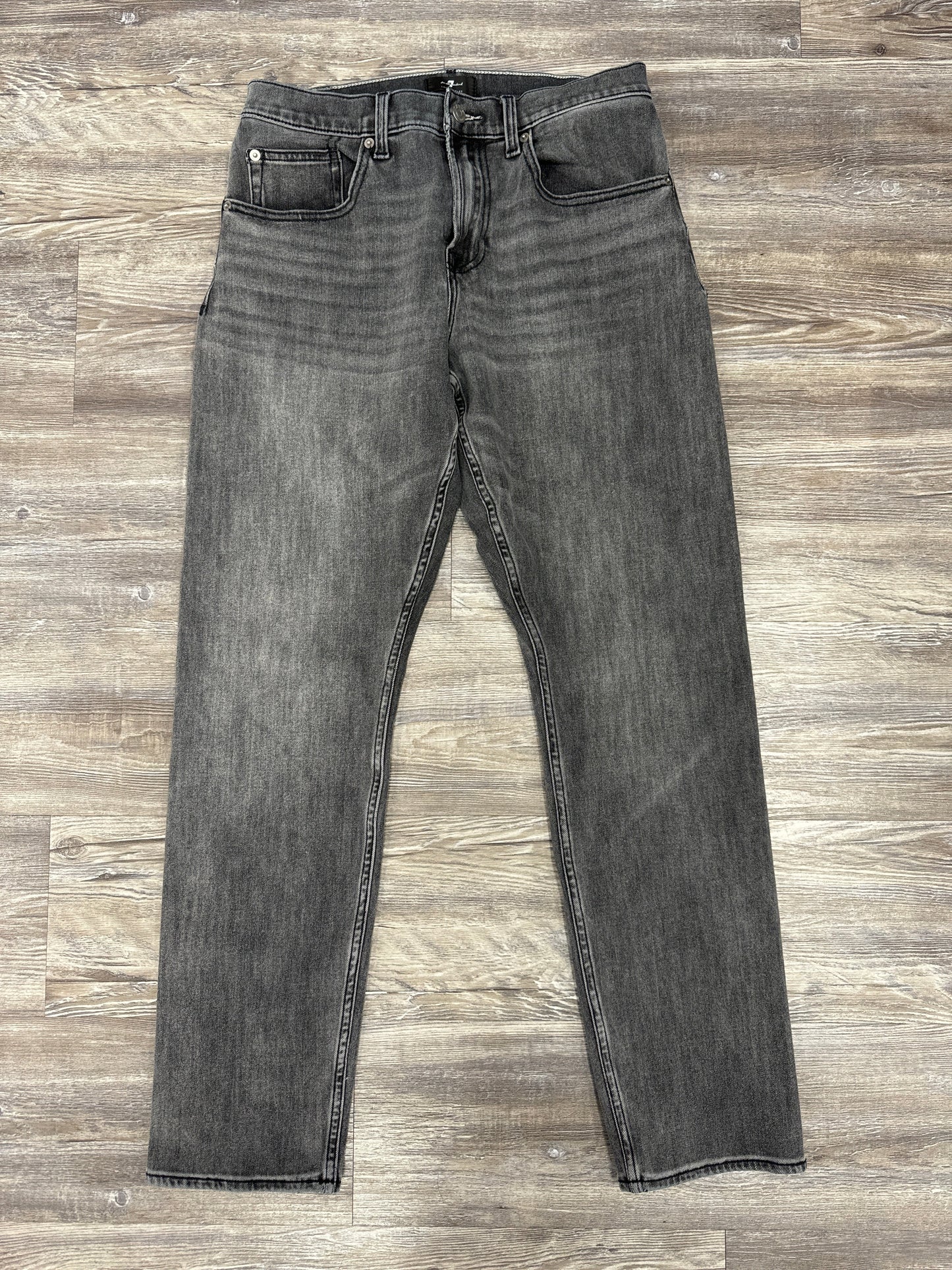 Jeans Designer By 7 For All Mankind In Grey Denim, Size: 14