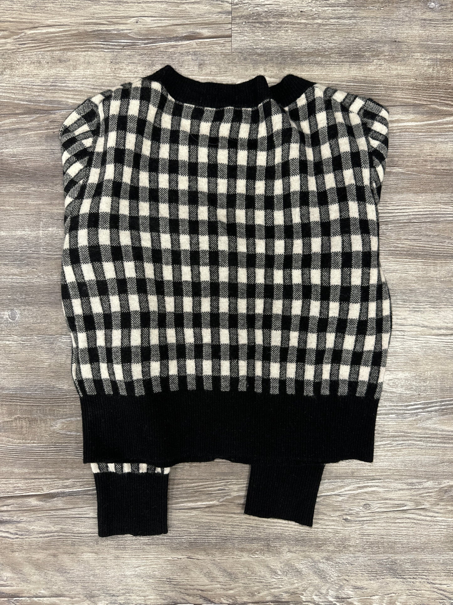 Sweater Cardigan By J. Crew In Black & White, Size: S