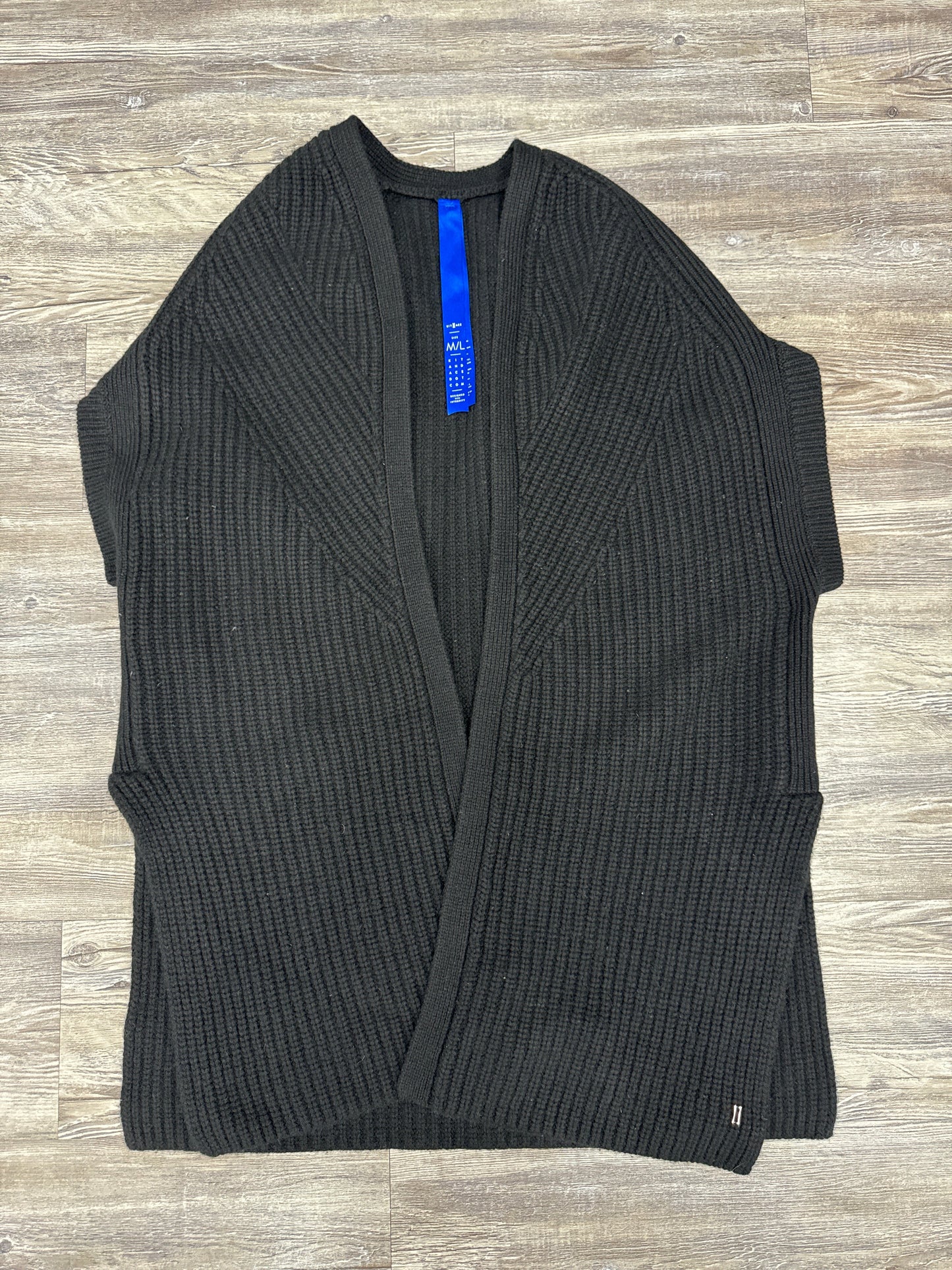 Sweater Cardigan By Kit Ace In Black, Size: M/L