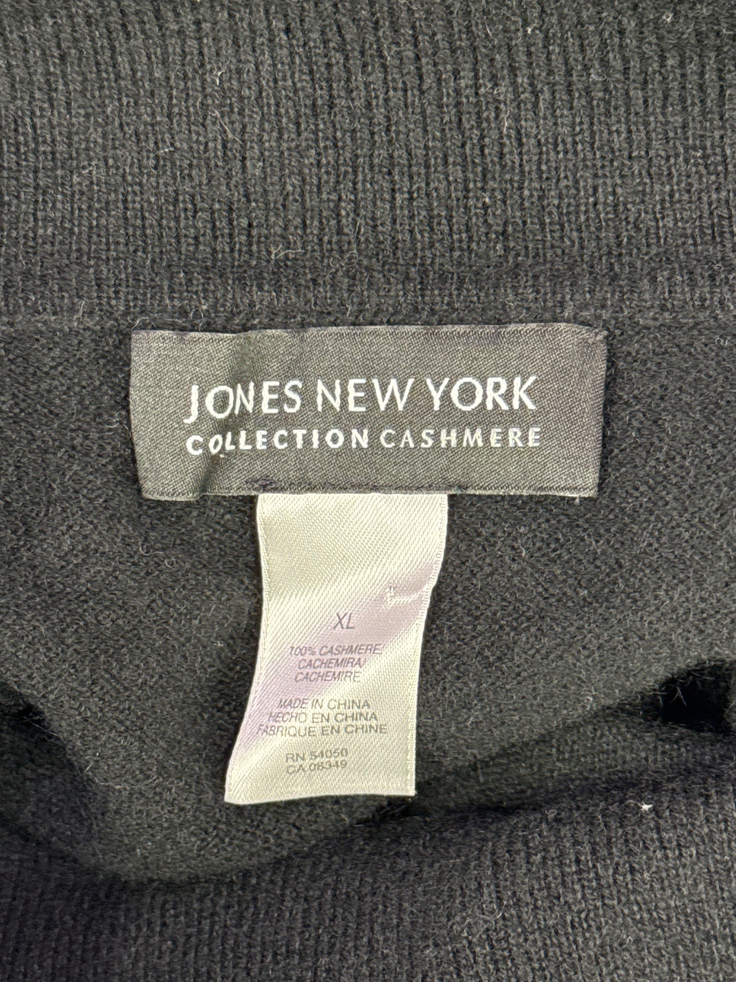 Sweater Cashmere By Jones New York In Black, Size: Xl