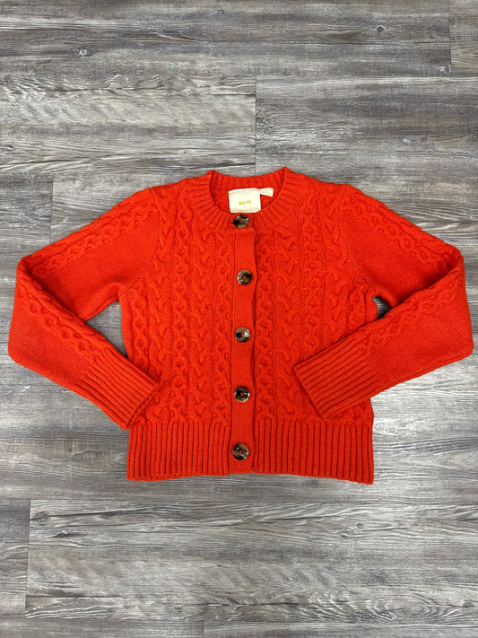 Sweater Cardigan By Maeve In Orange, Size: Xs