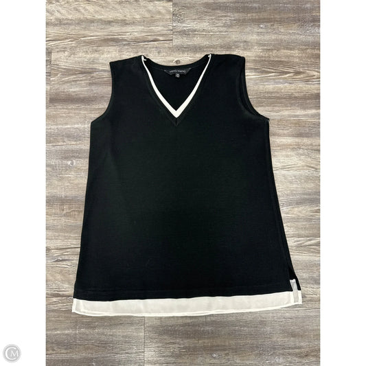 Top Sleeveless By Ming Wang In Black & White, Size: S/M