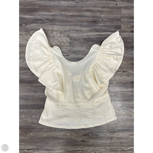 Top Short Sleeve By Banana Republic In White, Size: S