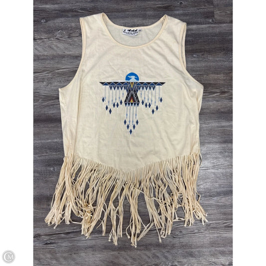 Top Sleeveless By Back in the Saddle In Cream, Size: 1x