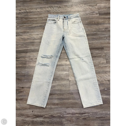 Jeans Straight By Frame In Blue Denim, Size: 0