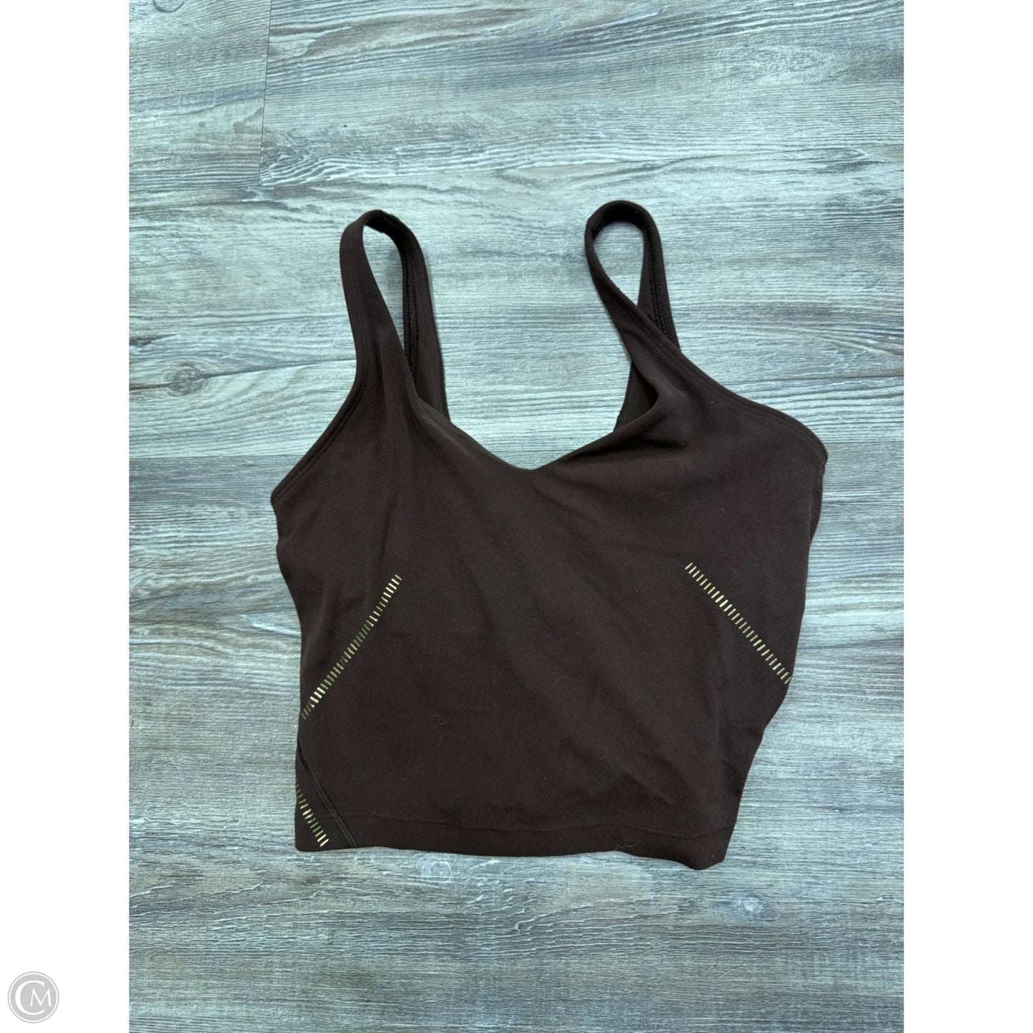 Athletic Tank Top By Lululemon In Brown & Gold, Size: 2