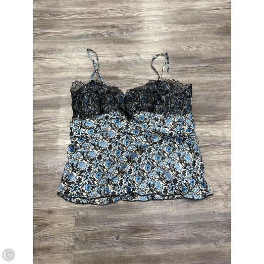 Top Sleeveless Designer By Sandro In Black & Blue, Size: M