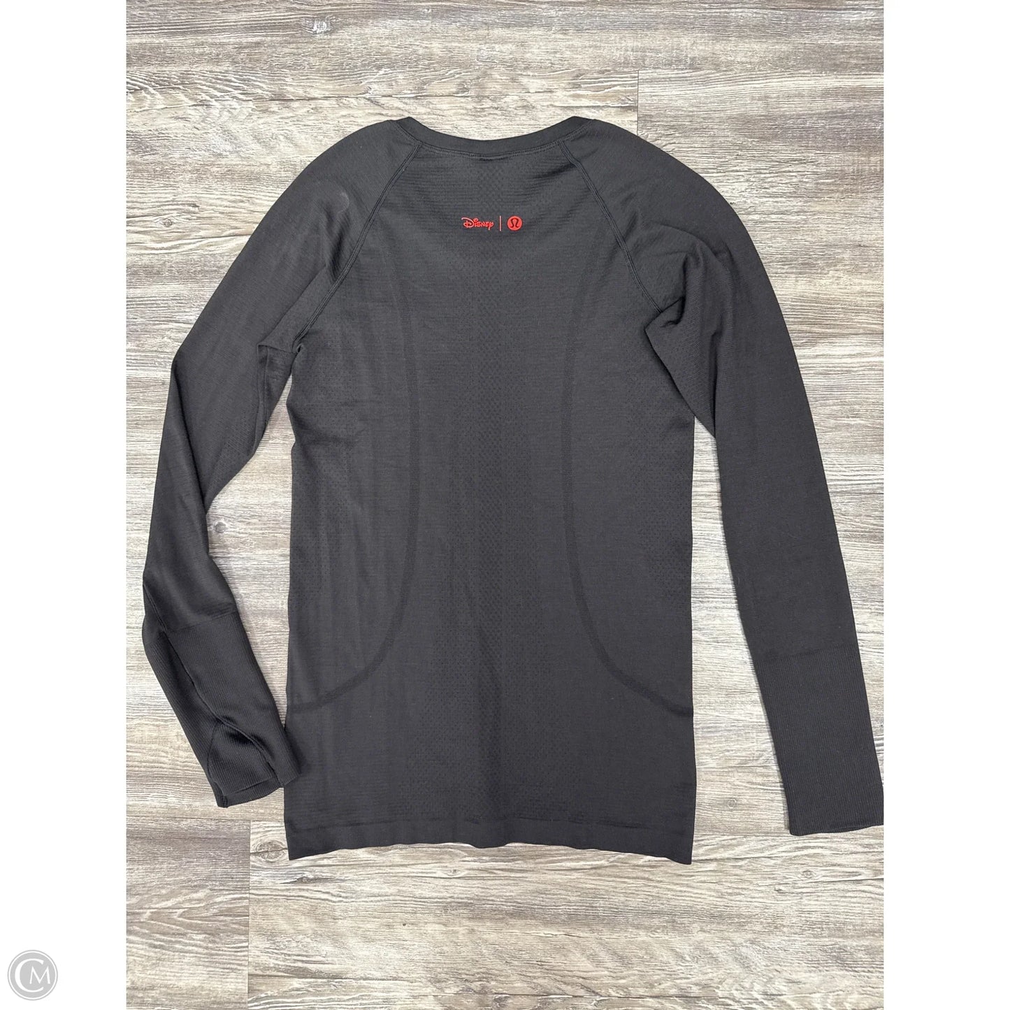 Athletic Top Long Sleeve Crewneck By Lululemon In Black & Red, Size: M