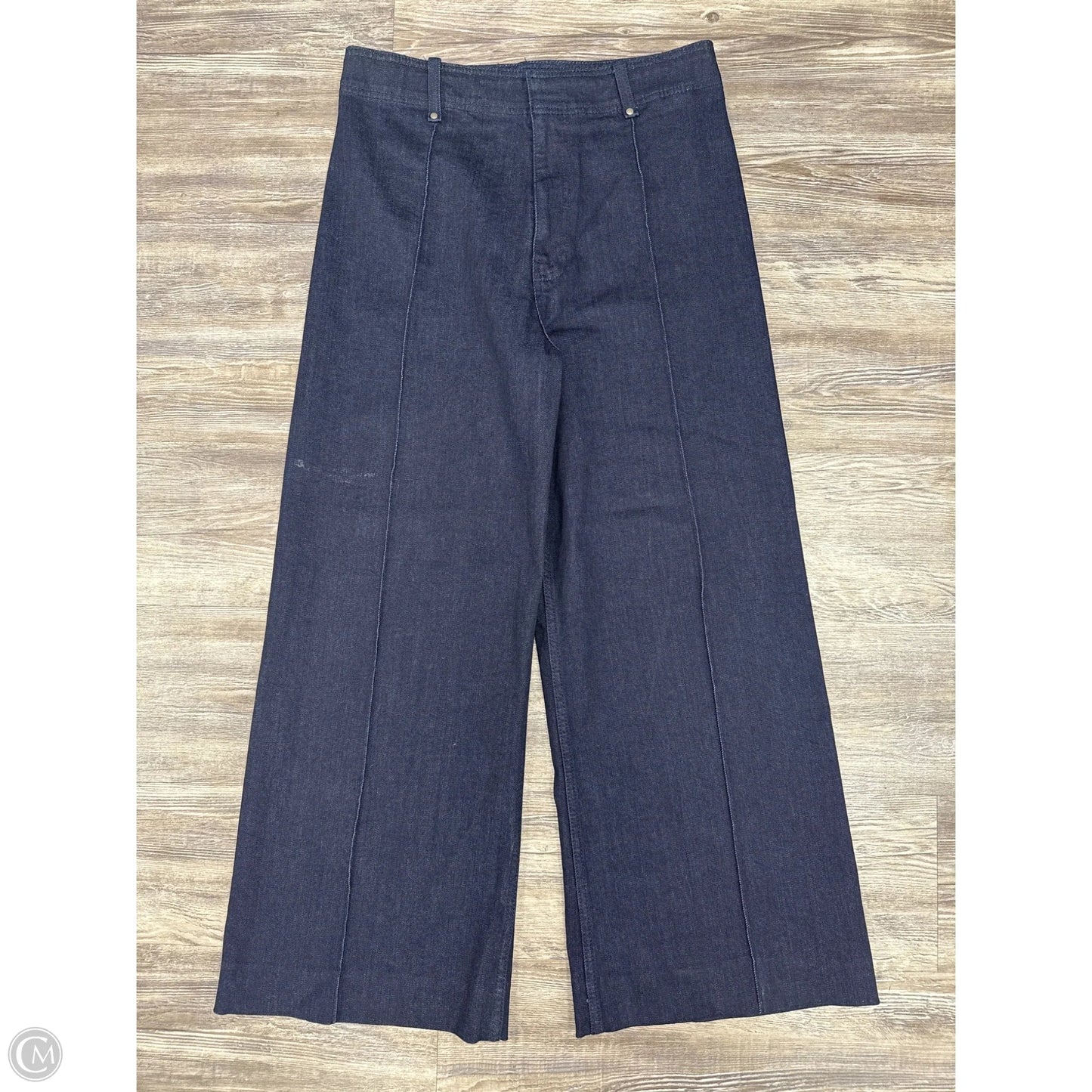 Jeans Wide Leg By Zara In Blue Denim, Size: 10
