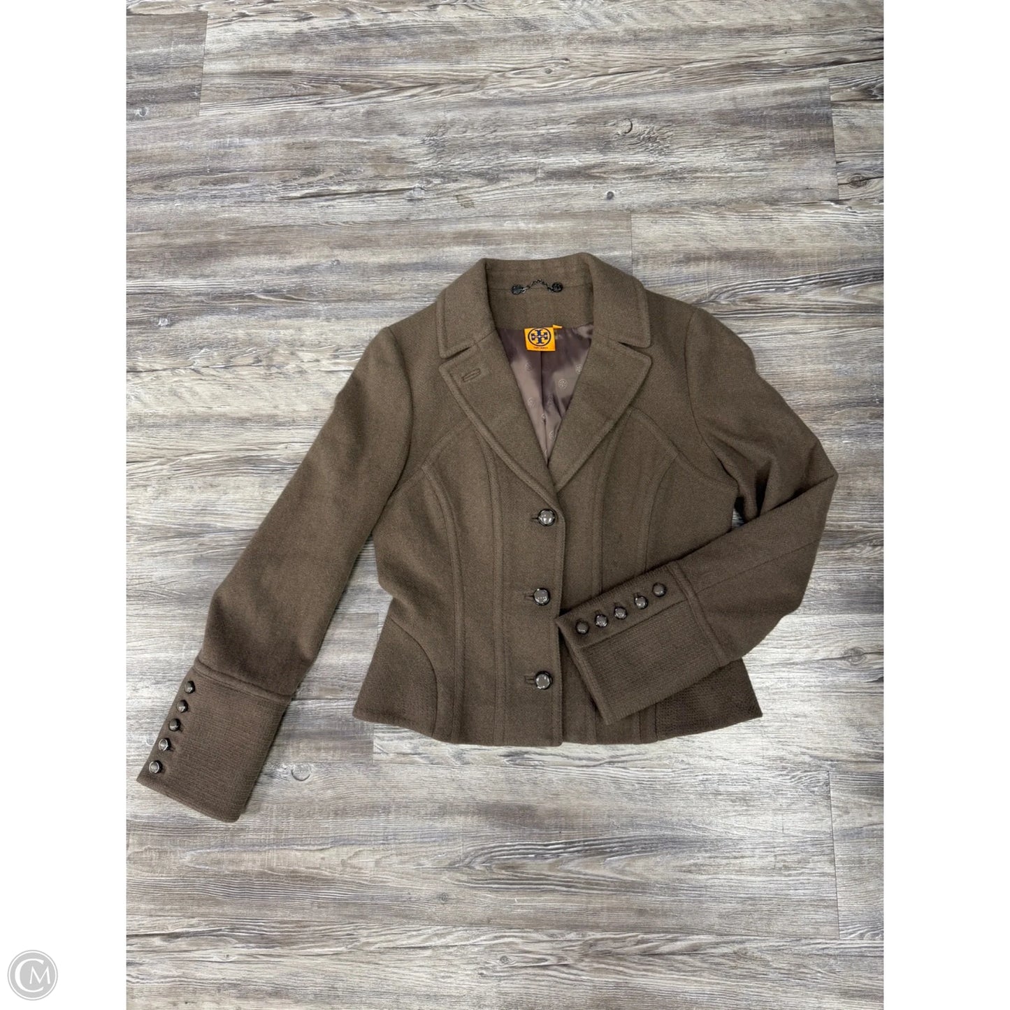 Coat Designer By Tory Burch In Brown, Size: 10