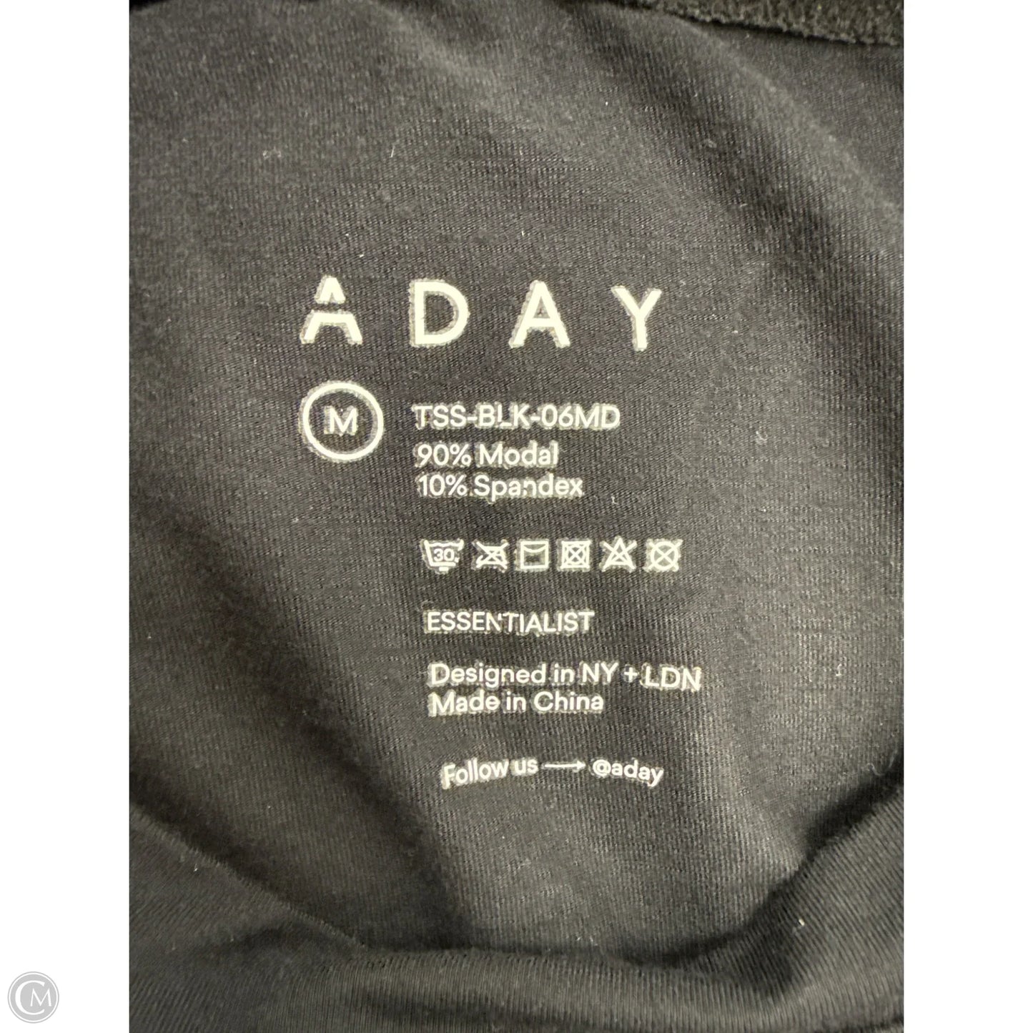Top Short Sleeve By A Day In Black, Size: M