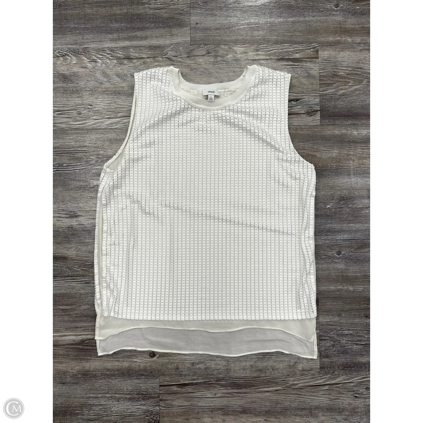 Top Sleeveless By Vince In White, Size: M