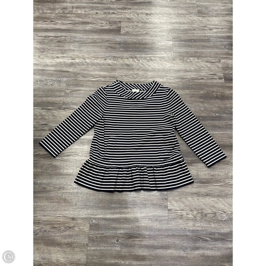 Top Long Sleeve Designer By Kate Spade In Blue & White, Size: M