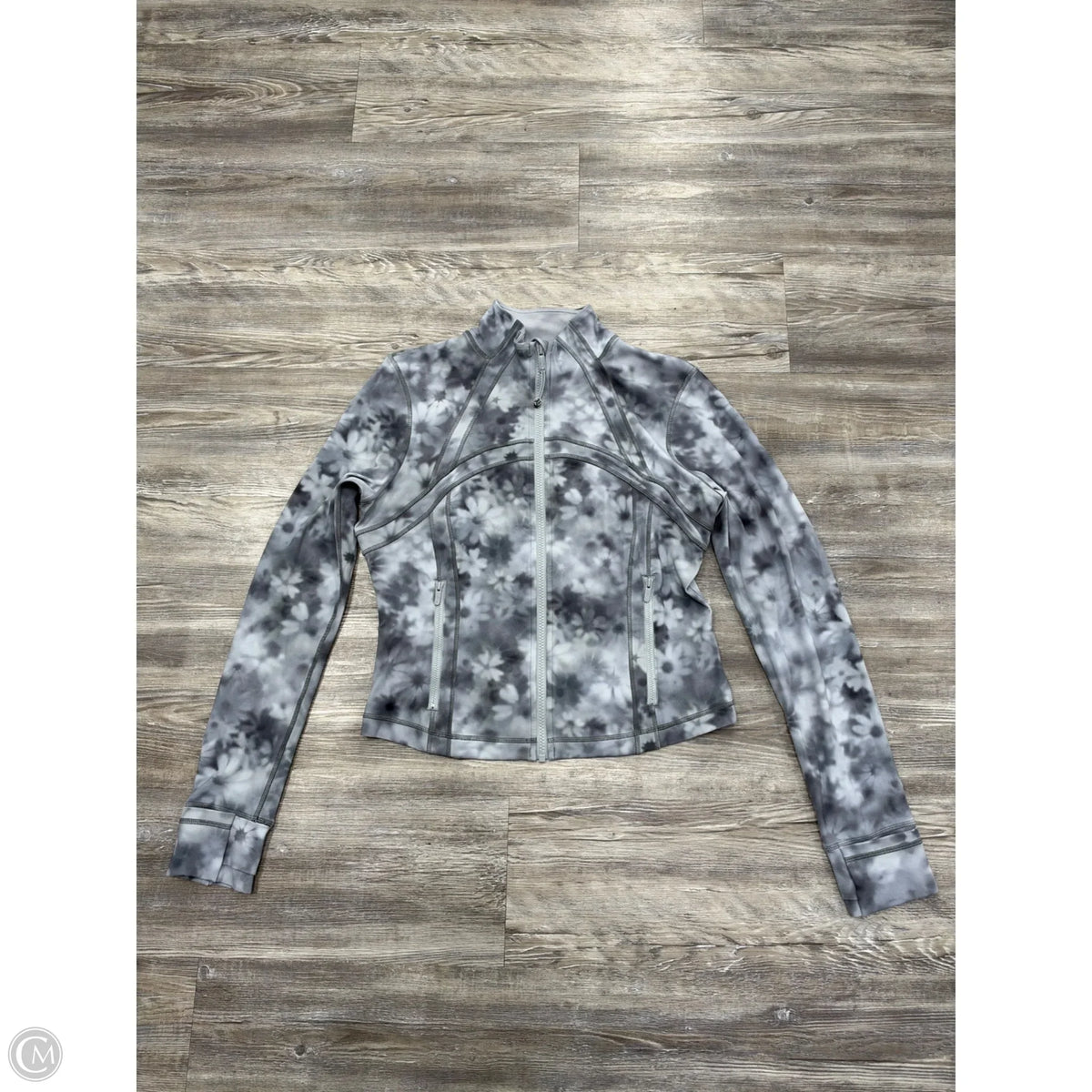 Athletic Jacket By Lululemon In Grey, Size: 12