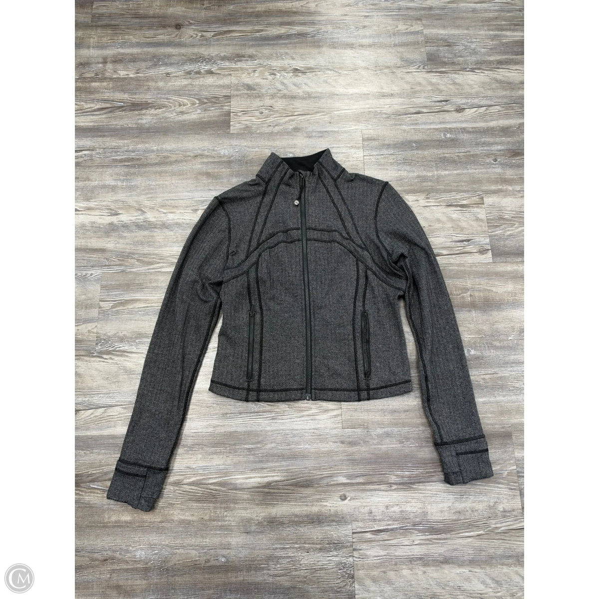 Athletic Jacket By Lululemon In Grey, Size: 12