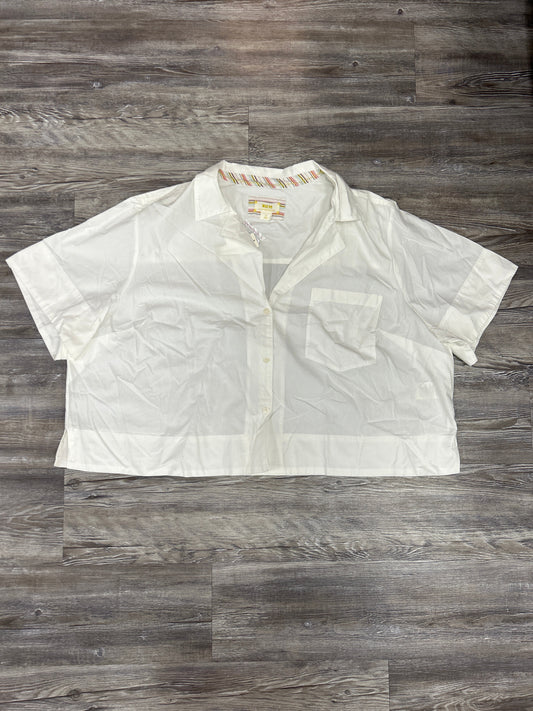 Top Short Sleeve By Maeve In White, Size: 3x