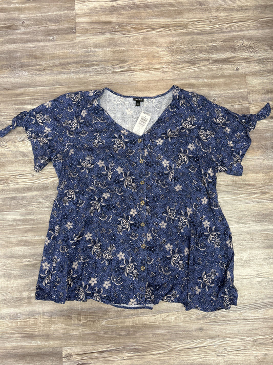 Top Short Sleeve By Torrid In Blue, Size: 3x