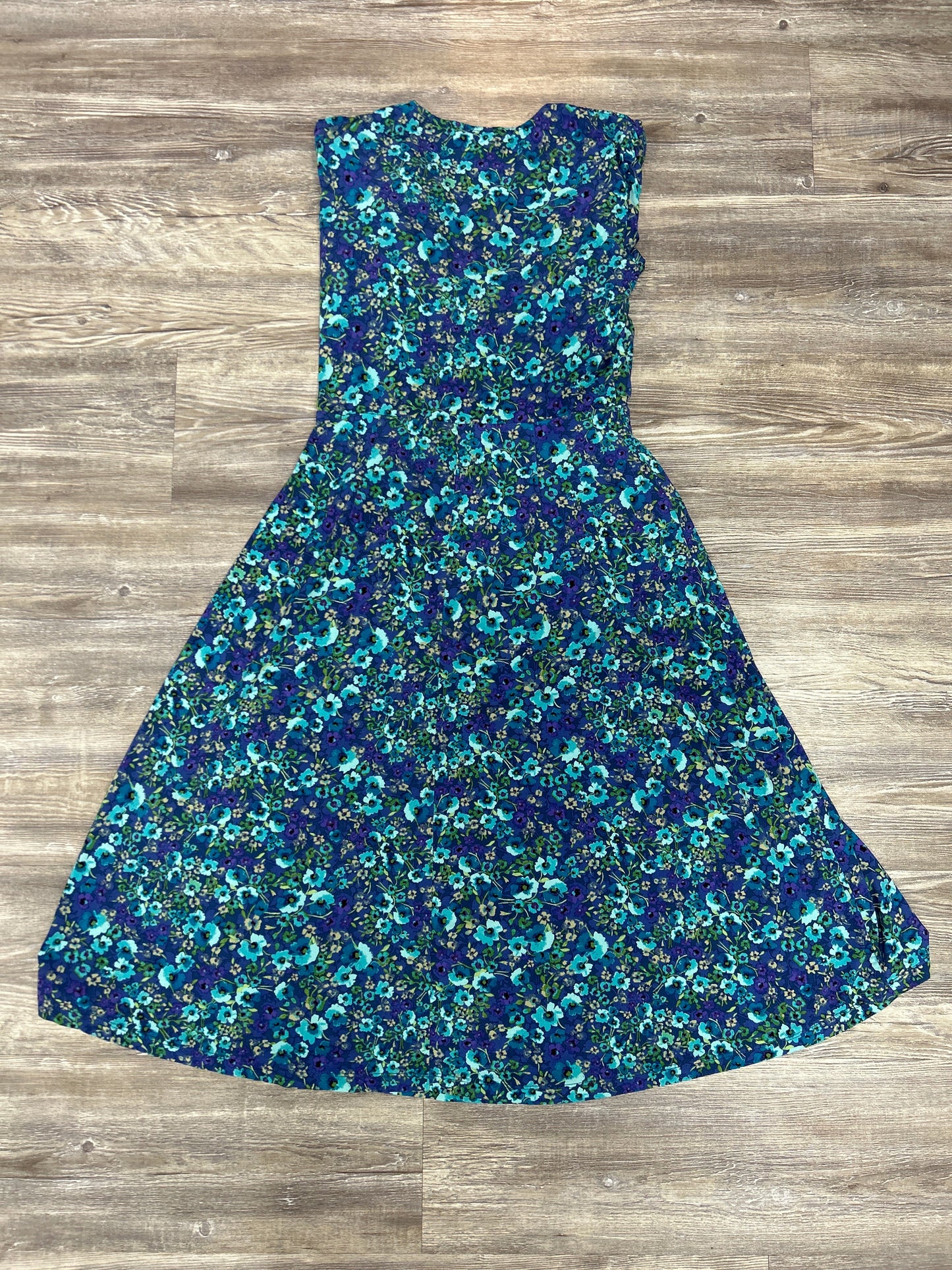 Dress Casual Midi By London Times In Blue & Green, Size: S