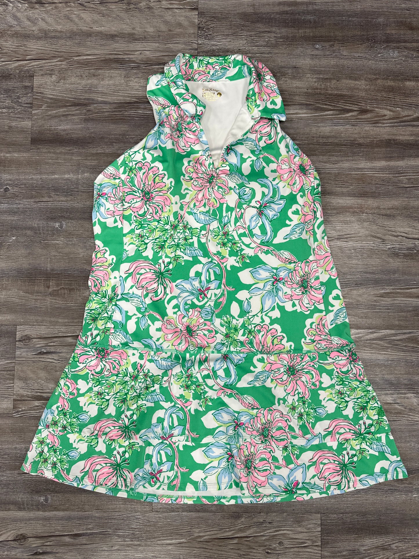 Dress Designer By Lilly Pulitzer In Green & Pink, Size: Xl