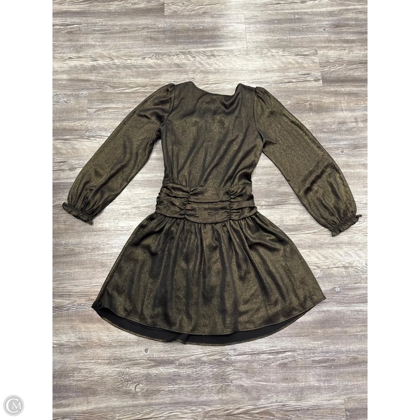 Dress Casual Midi By Current Air In Black & Gold, Size: Xs