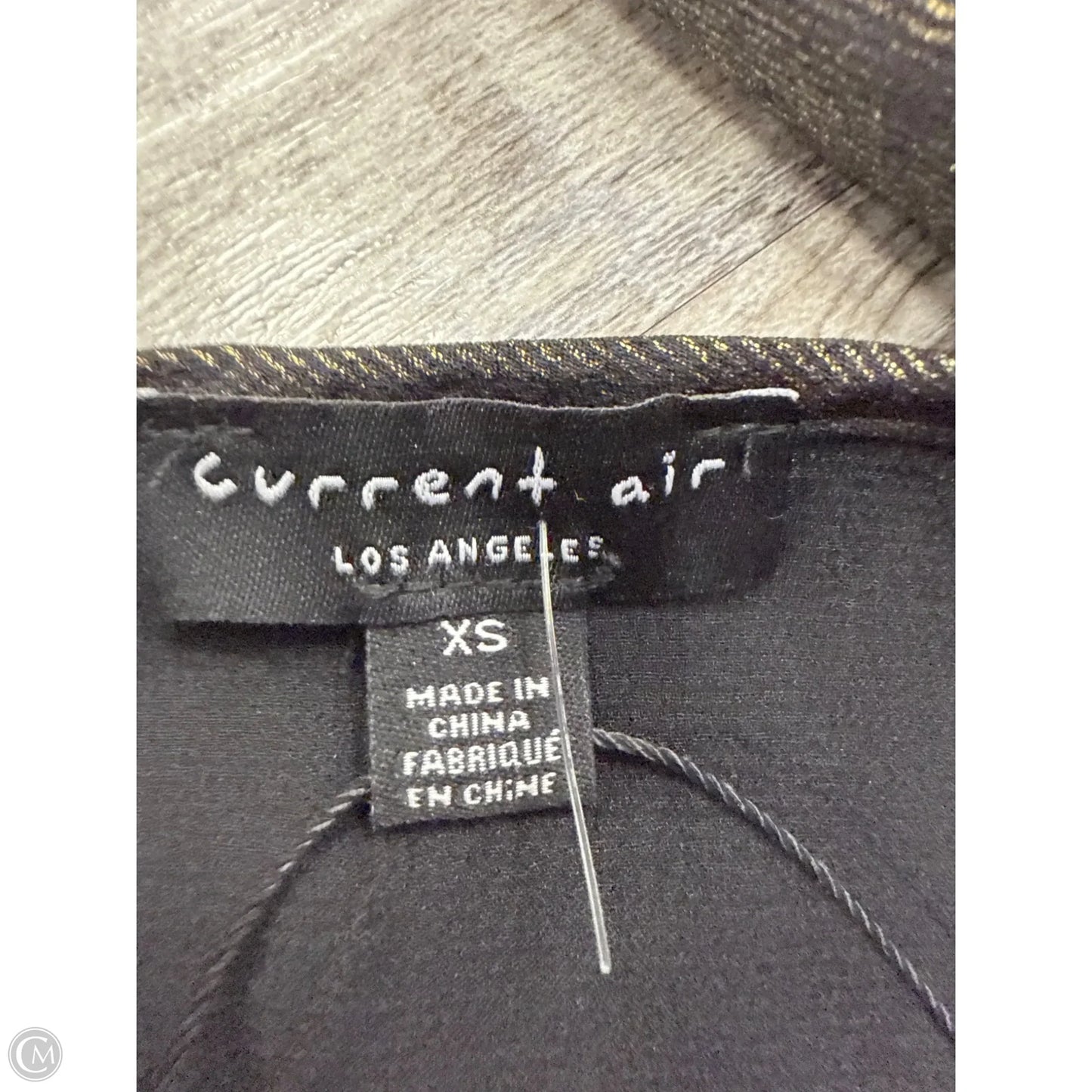 Dress Casual Midi By Current Air In Black & Gold, Size: Xs