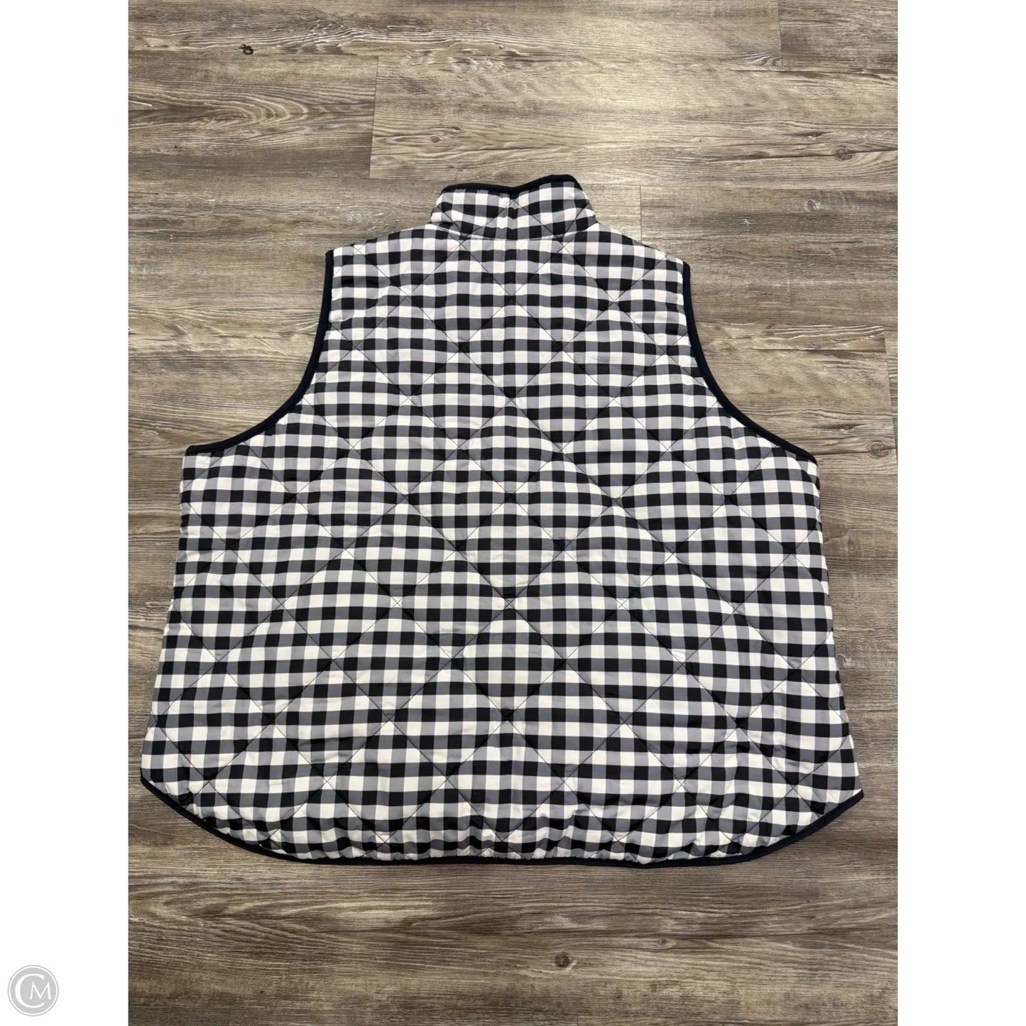 Vest Puffer & Quilted By J. Crew In Checkered Pattern, Size: 3x