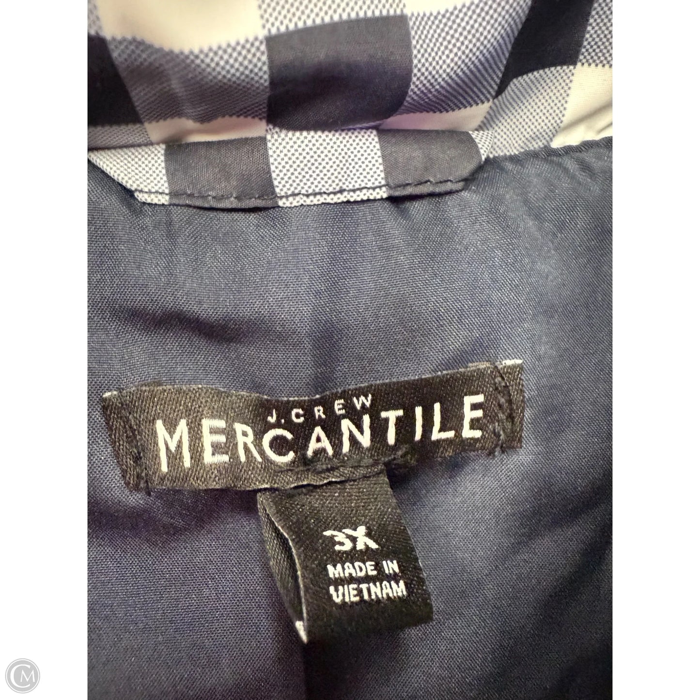 Vest Puffer & Quilted By J. Crew In Checkered Pattern, Size: 3x