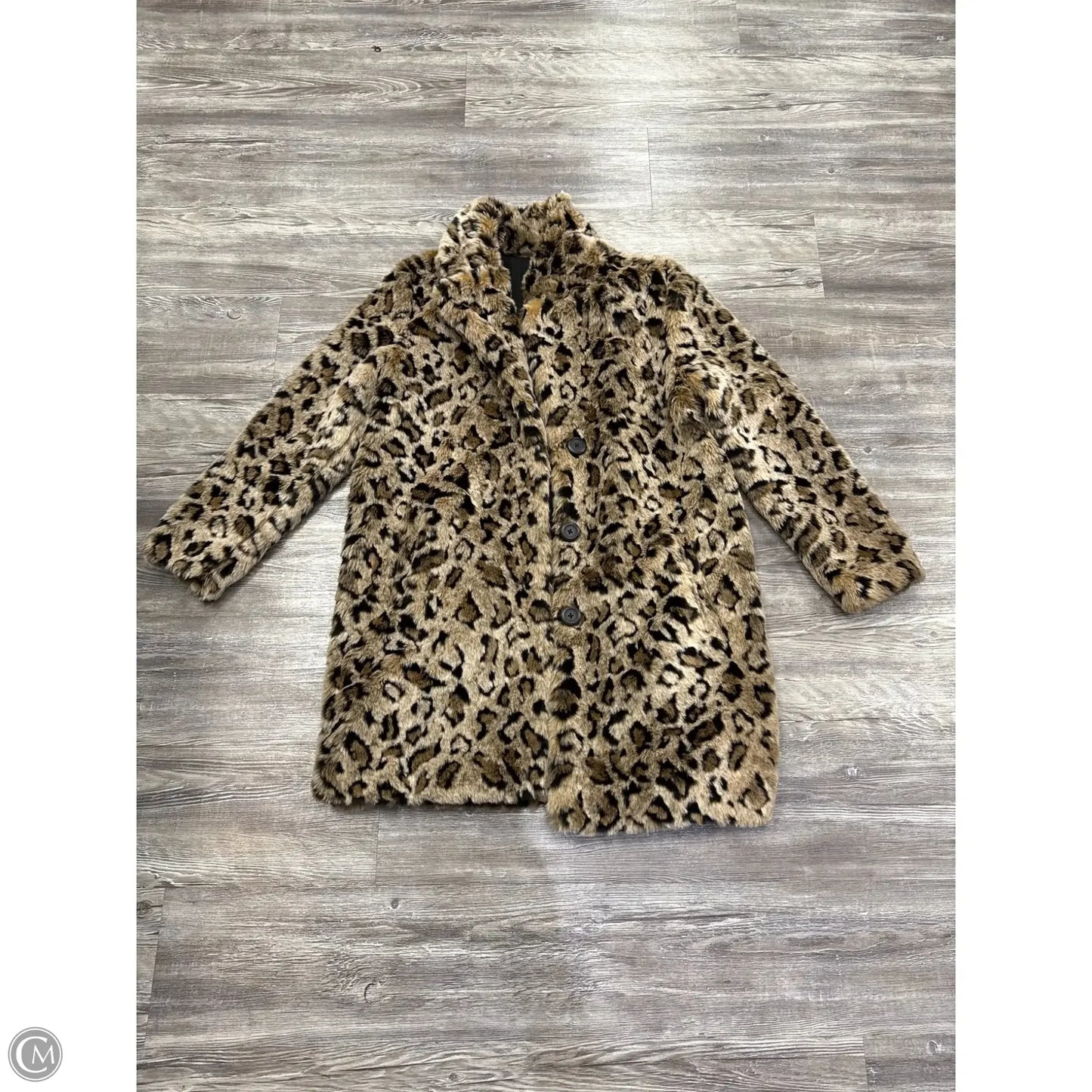 Coat Faux Fur & Sherpa By Bb Dakota In Animal Print, Size: M