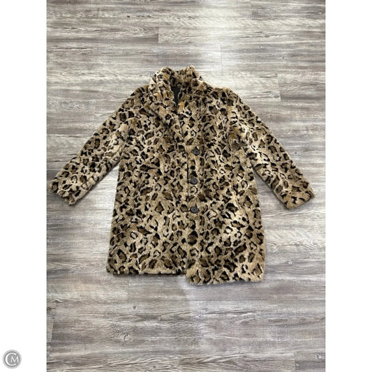 Coat Faux Fur & Sherpa By Bb Dakota In Animal Print, Size: M