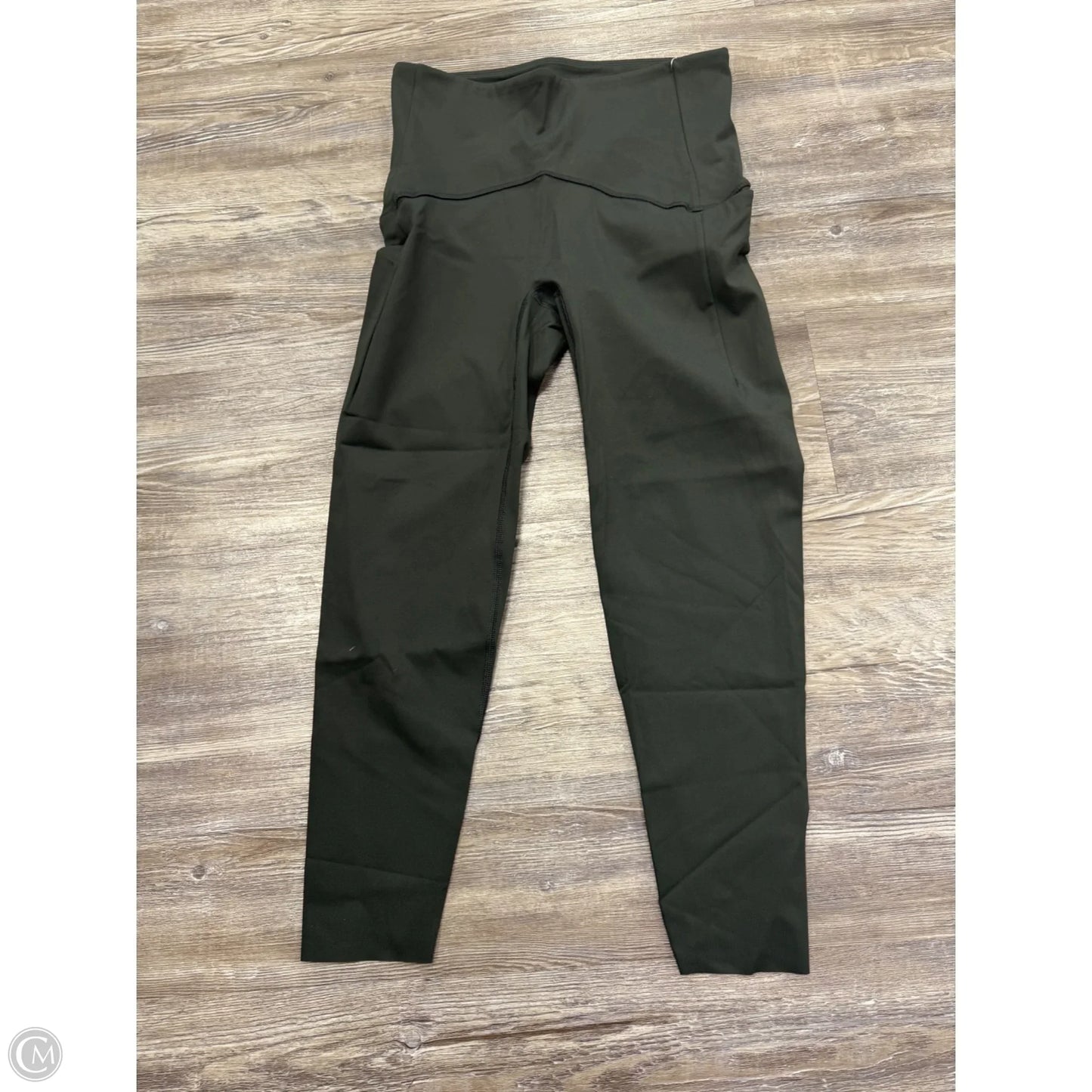 Athletic Leggings By Spanx In Green, Size: L