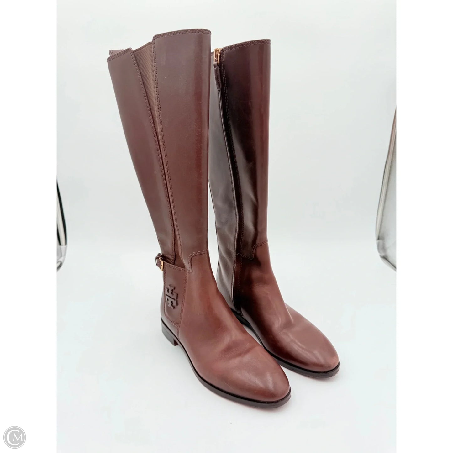 Boots Designer By Tory Burch In Brown, Size: 7