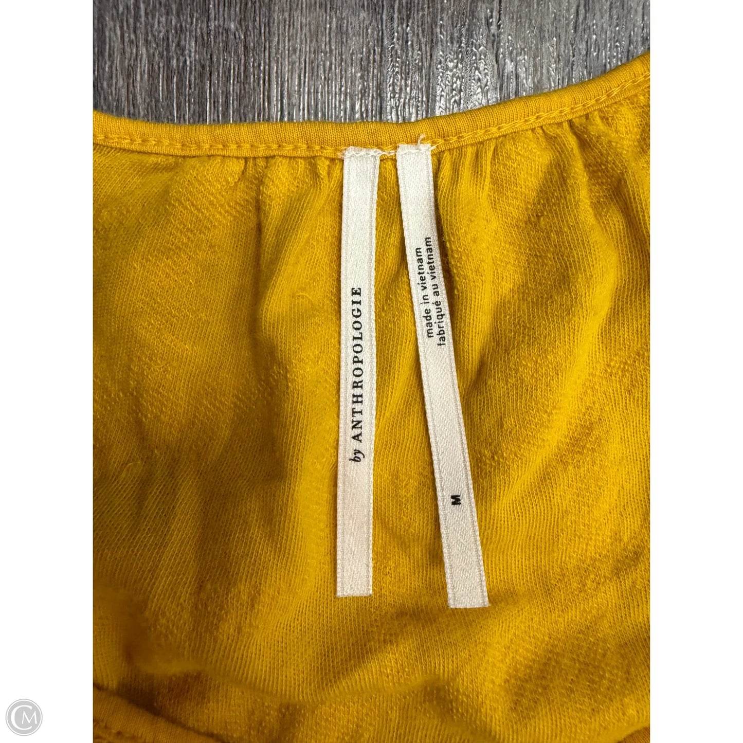 Top Sleeveless By Anthropologie In Yellow, Size: M
