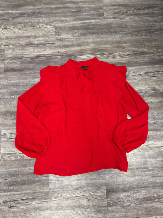 Top Long Sleeve By Ann Taylor In Red, Size: Xl