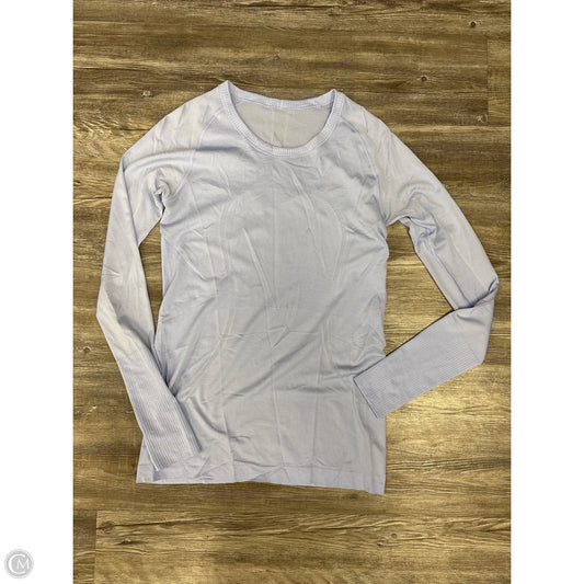 Athletic Top Long Sleeve Crewneck By Lululemon In Blue, Size: M