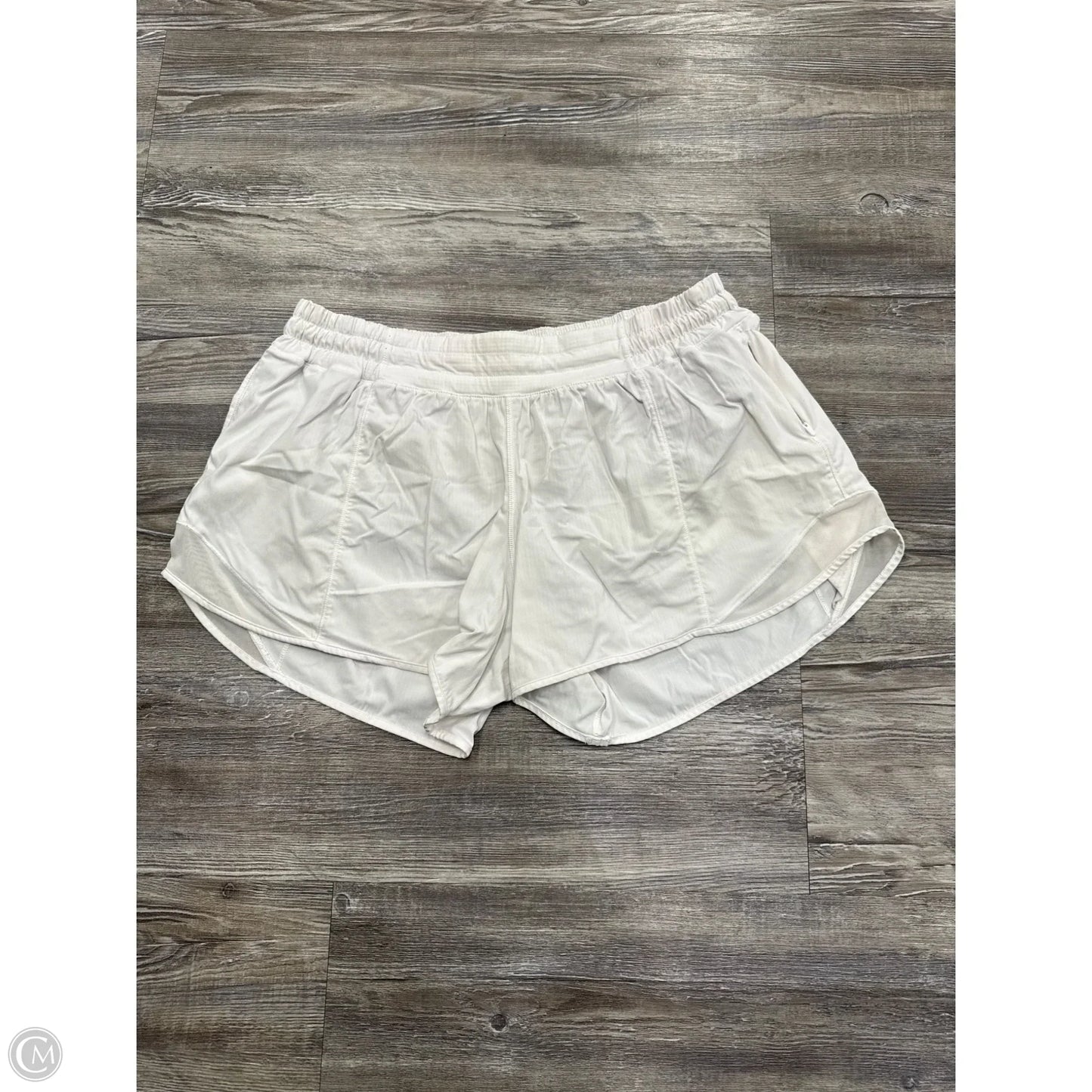Athletic Shorts By Lululemon In White, Size: 10