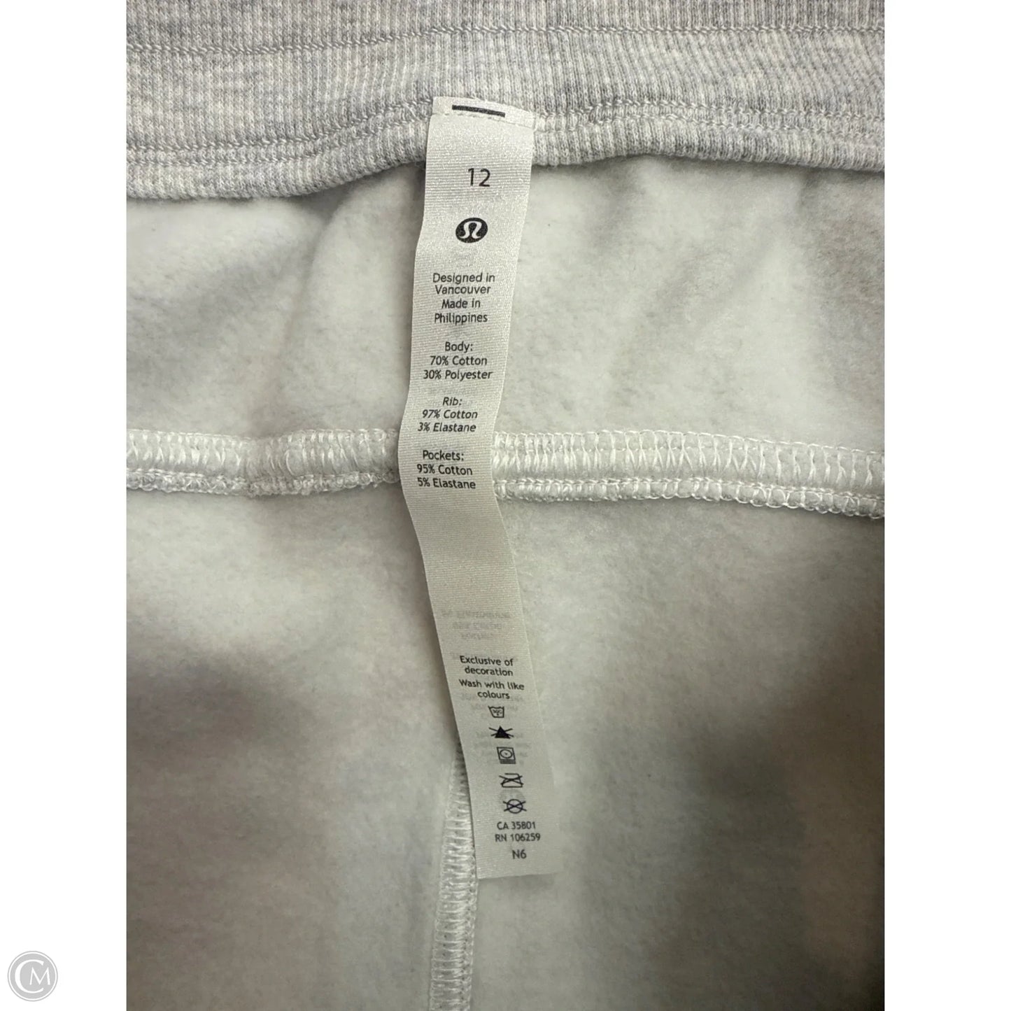 Athletic Pants By Lululemon In Grey, Size: 12