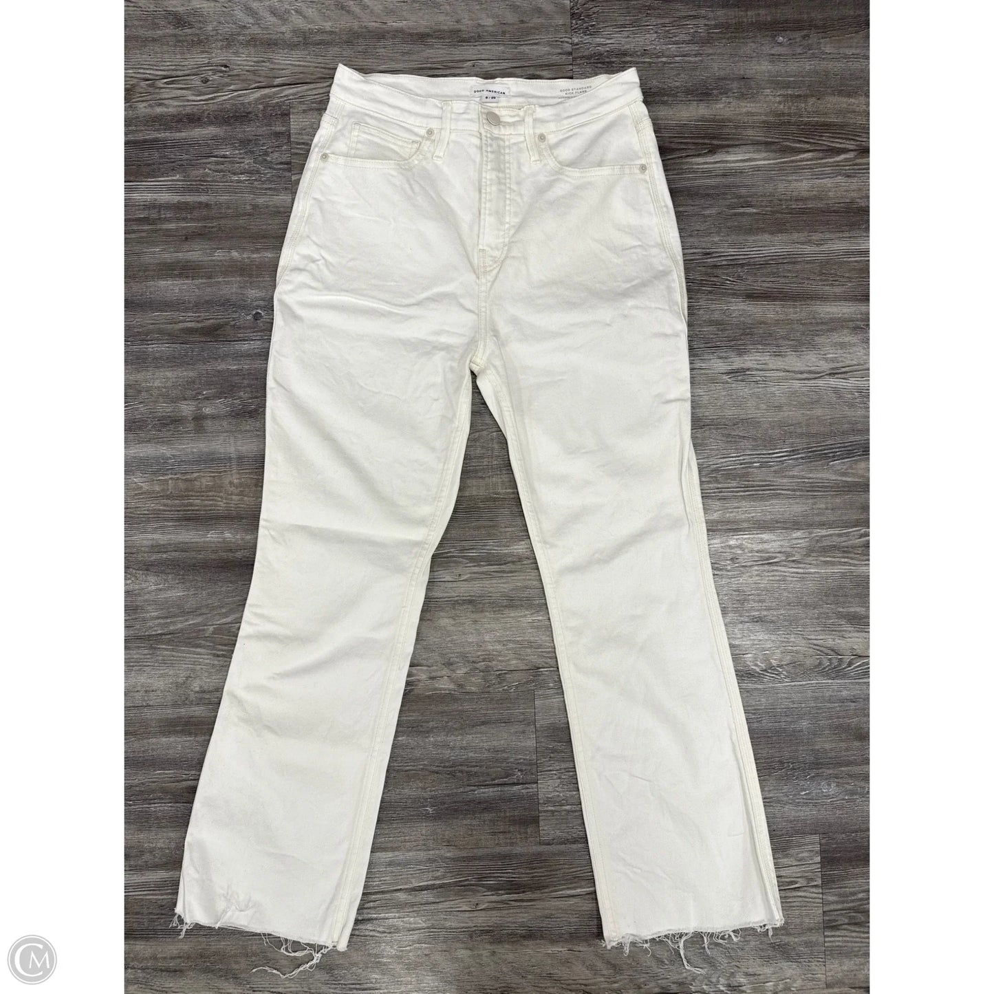 Jeans Straight By Good American In White, Size: 8