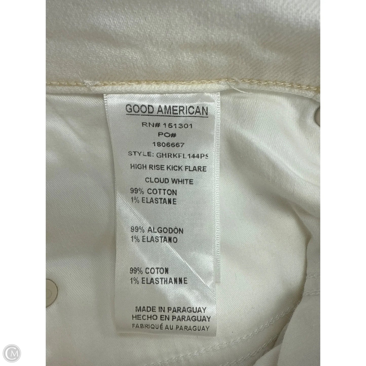 Jeans Straight By Good American In White, Size: 8