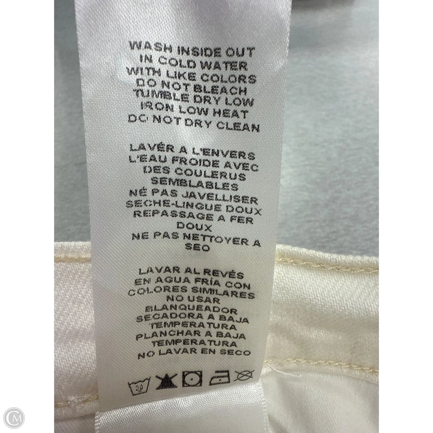 Jeans Straight By Good American In White, Size: 8