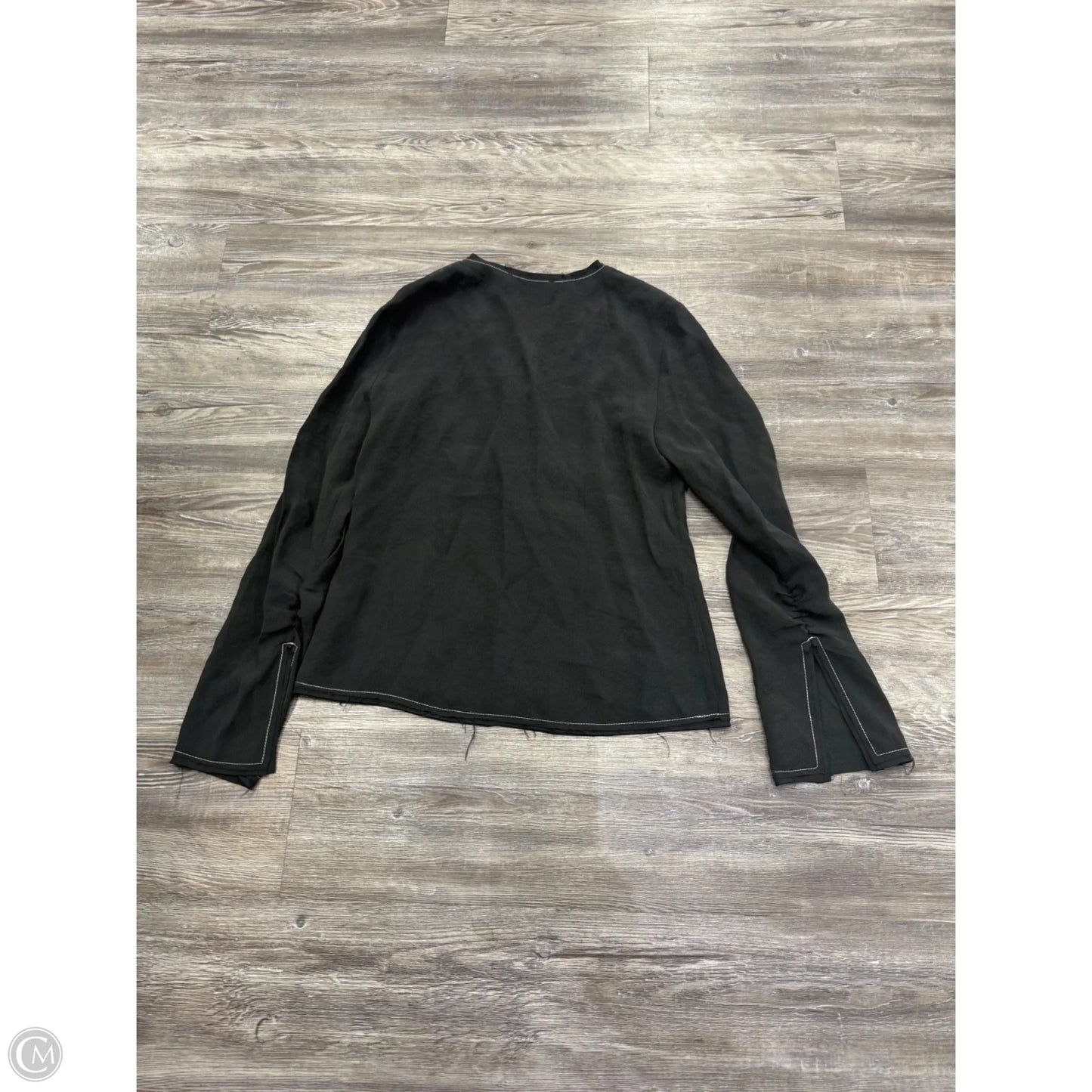 Top Long Sleeve By Zara In Black, Size: M