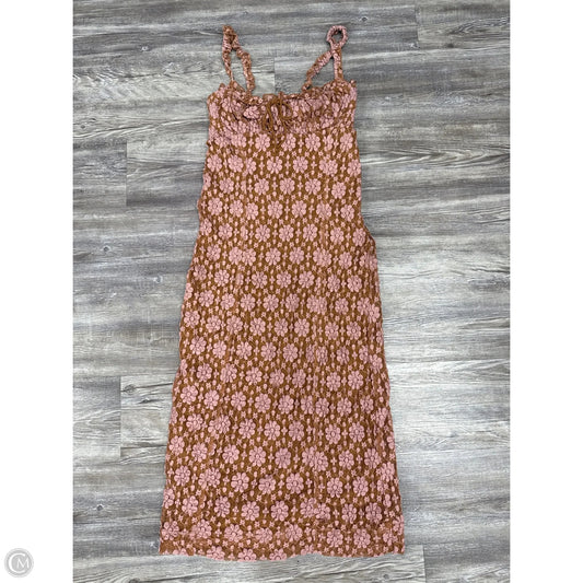 Dress Casual Maxi By Free People In Brown & Pink, Size: Xl