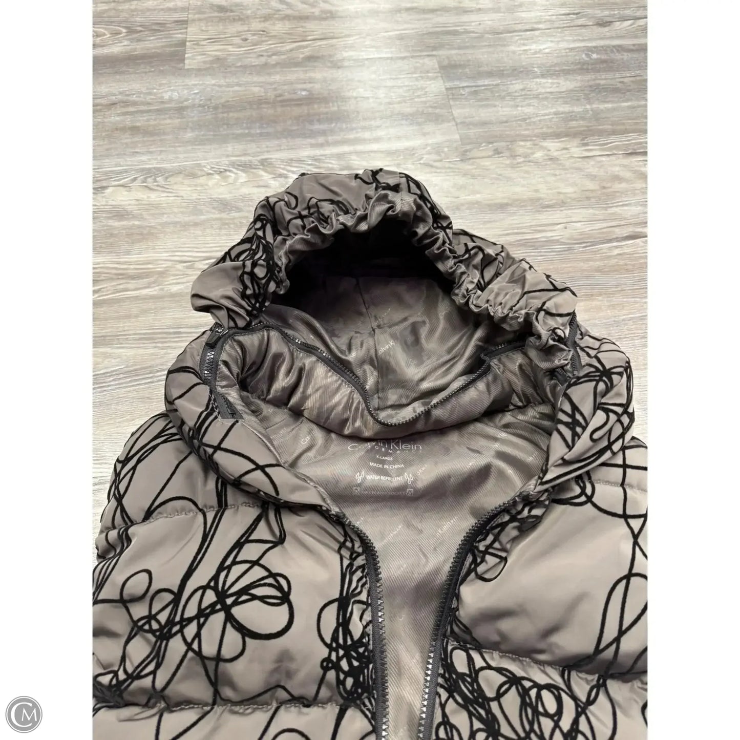 Vest Puffer & Quilted By Calvin Klein Performance In Grey, Size: Xl