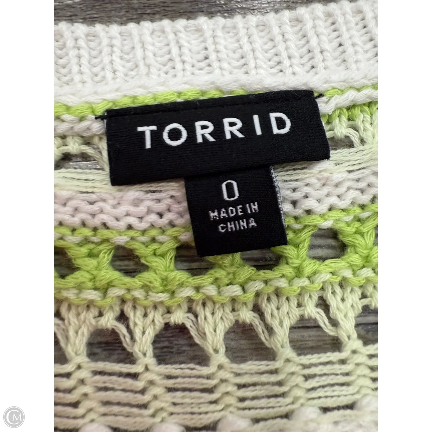 Sweater By Torrid In Green & White, Size: L
