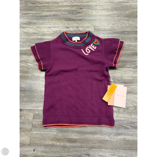 Sweater Short Sleeve By alivia In Purple, Size: Xs