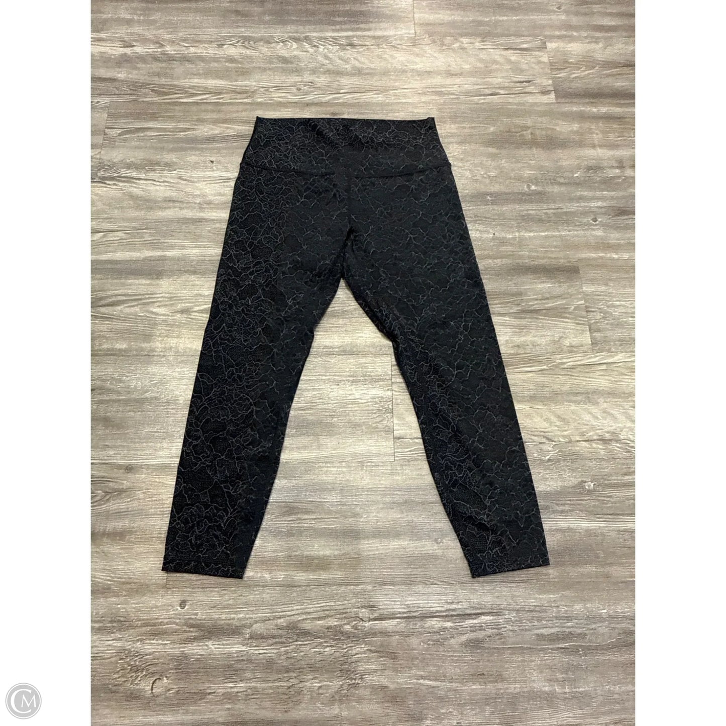 Athletic Leggings By Lululemon In Black & Grey, Size: 10