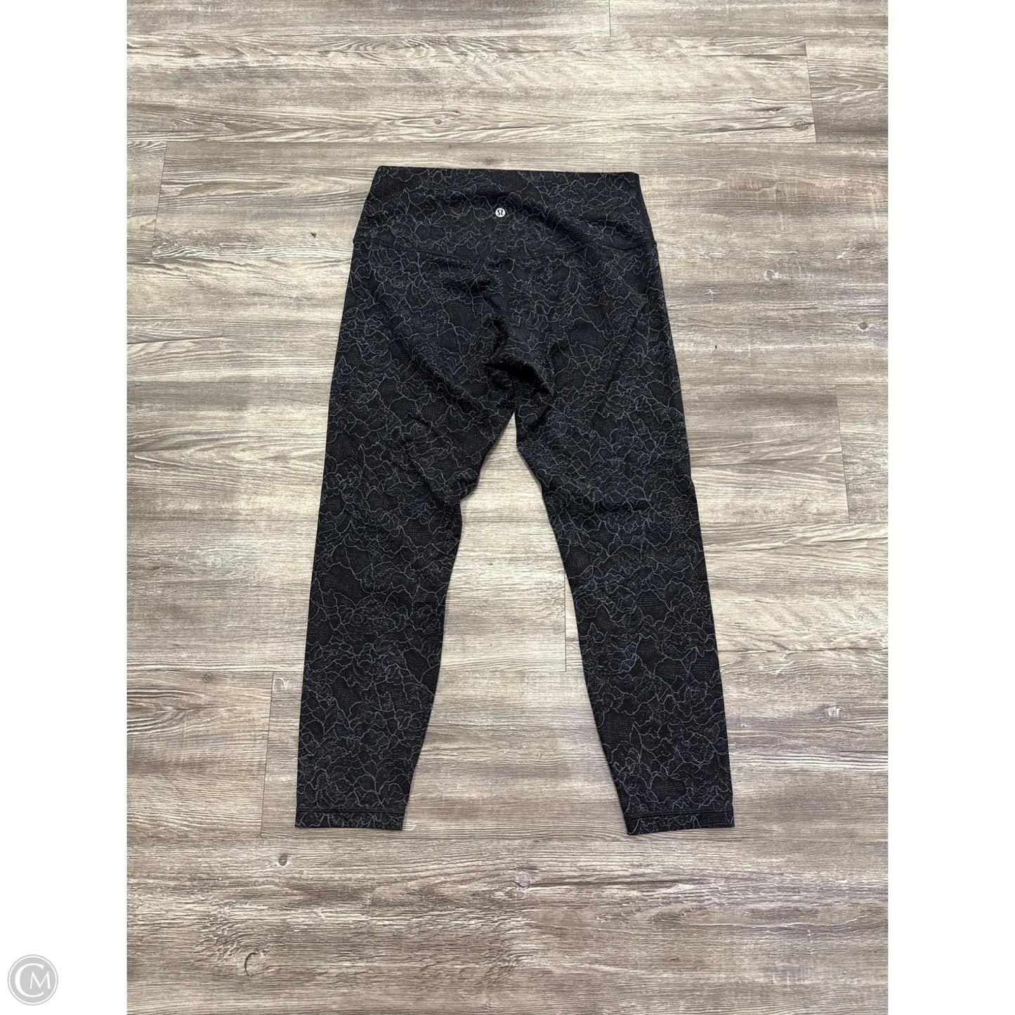 Athletic Leggings By Lululemon In Black & Grey, Size: 10