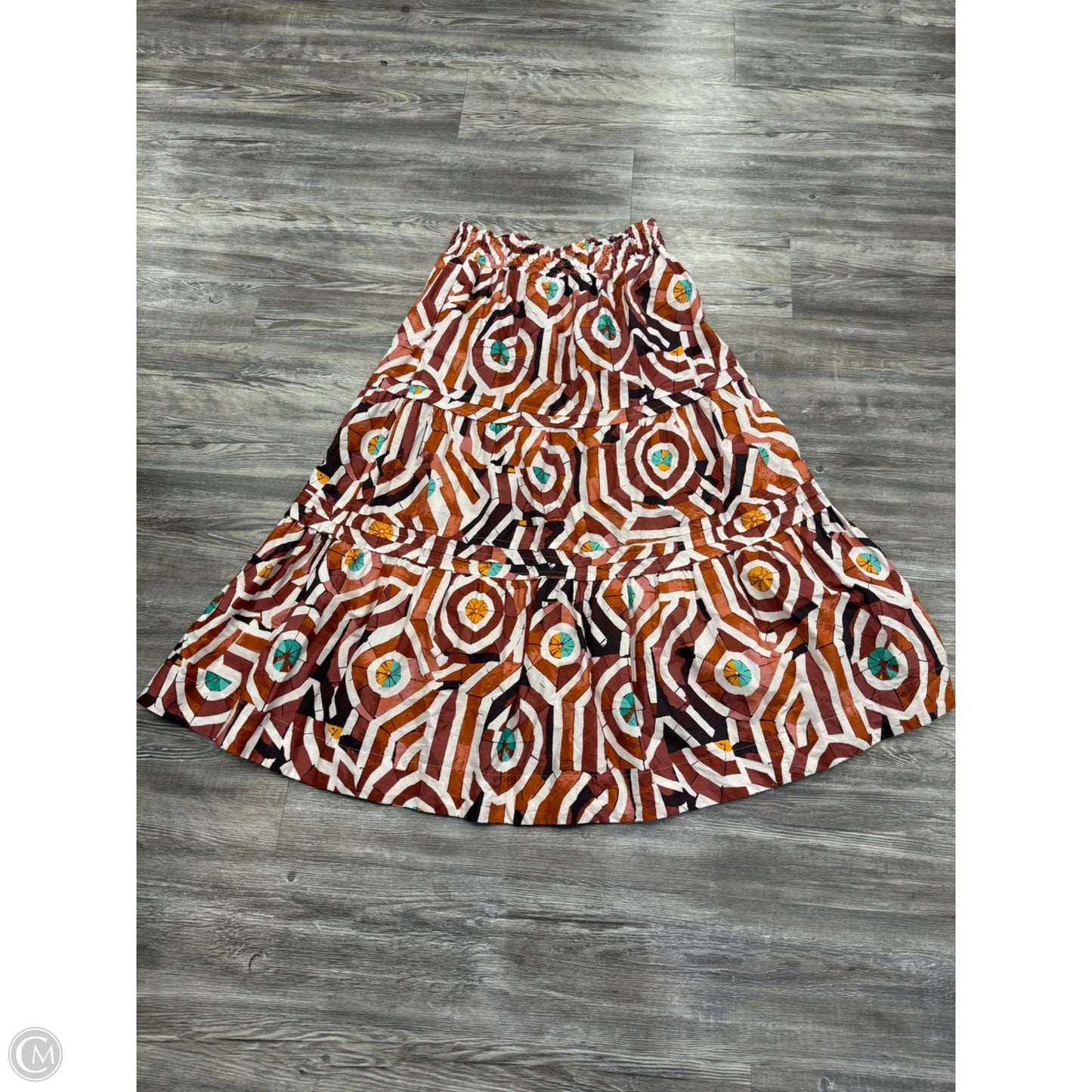 Skirt Maxi By Anthropologie In Orange & Red, Size: M